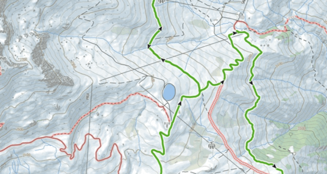 Karte Geologieweg Scuol auf Motta Naluns
