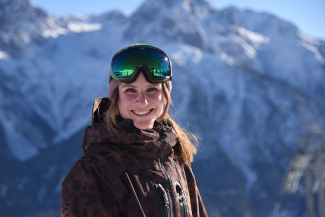 Snowboard Lehrerin in Scuol Motta Naluns
