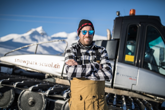 Snowpark-Chef Curdin Erni in Scuol