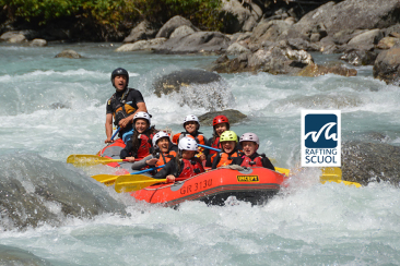 Rafting mit Logo